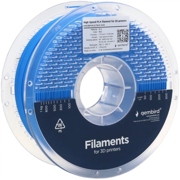 Фото - Нитка для PLA-картриджа Gembird High Speed PLA 1.75 мм Blue ( 3DP-PLA1.75HY-01-B) Фото - Нитка для PLA-картриджа Gembird High Speed PLA 1.75 мм Blue ( 3DP-PLA1.75HY-01-B)