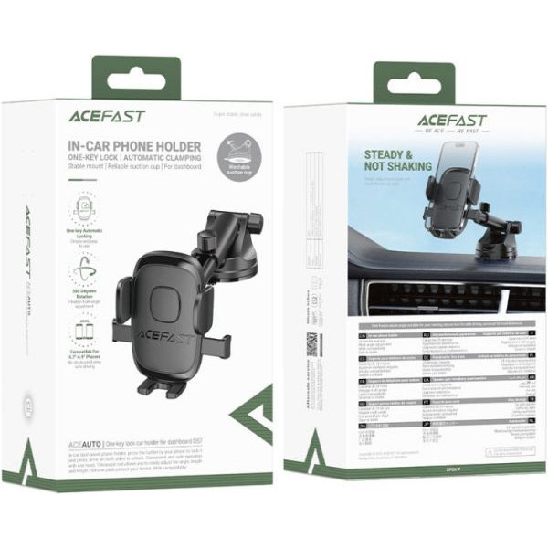 Фото - Автодержатель AceFast D57 one-key lock (6974316284727)