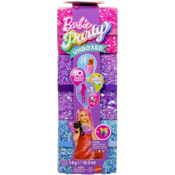 Фото - Кукла Barbie «Party Unboxed» серии «Бьюти-вечеринка» в розово-красных тонах (JFY68)