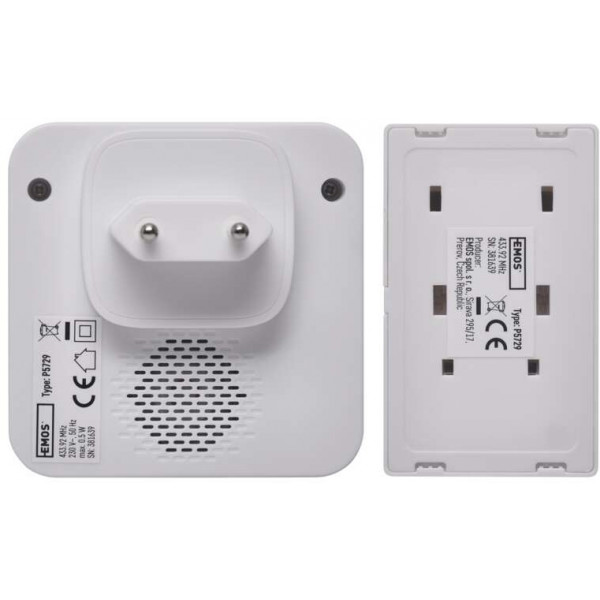 Фото - Бездротовий дверний дзвінок EMOS P5729, біл.