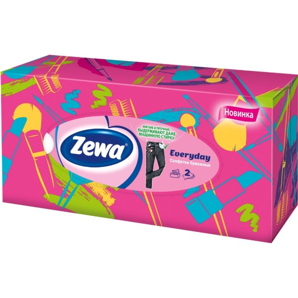 Фото - Салфетки бумажные Zewa Everyday (Style) 2 слоя, 100 шт. (7322540043464)