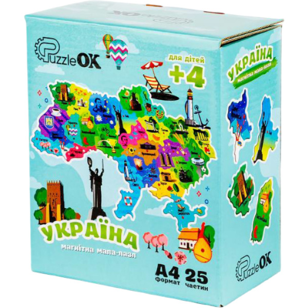 Фото - Пазлы (5-7 лет) PuzzleOk Карта Украины (PuzA4-22926)