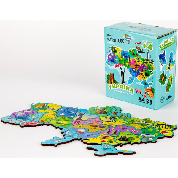 Фото - Пазлы (5-7 лет) PuzzleOk Карта Украины (PuzA4-22926)