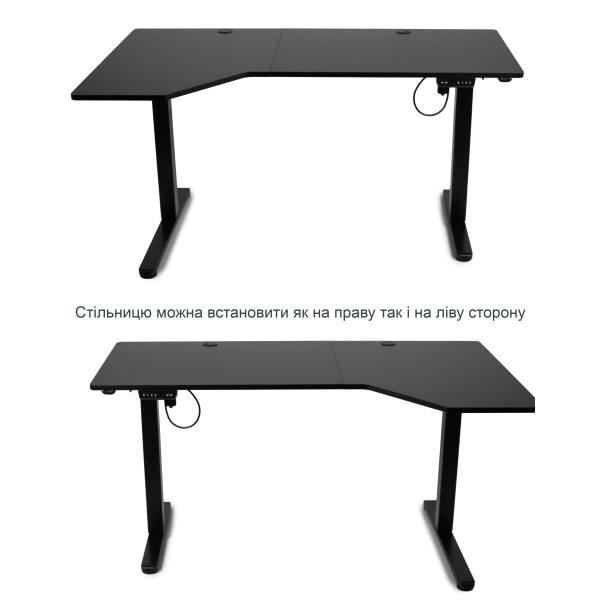Фото - Стол с электрорегулировкой высоты Barsky StandUp Corner Black (BSTc-01)