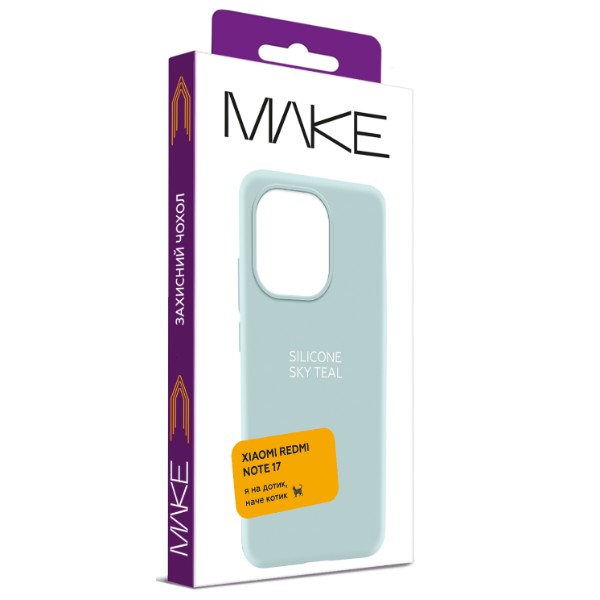 Фото - Чохол для смартфону MAKE Silicone for Xiaomi Redmi Note 17, Sky Teal (MCL-XRN17ST)