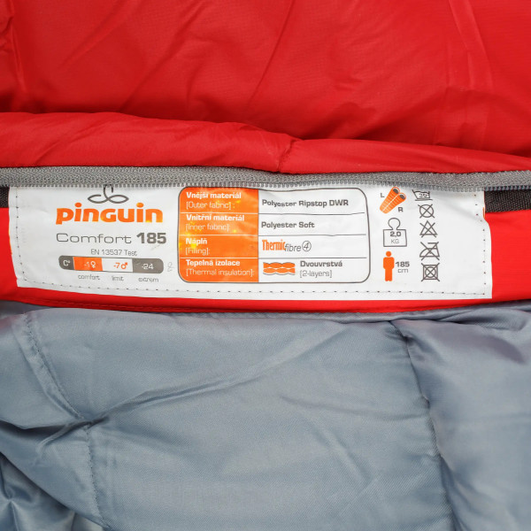 Фото - Спальний мішок Pinguin Comfort PFM 175 Red Right Zip (PNG 234831)