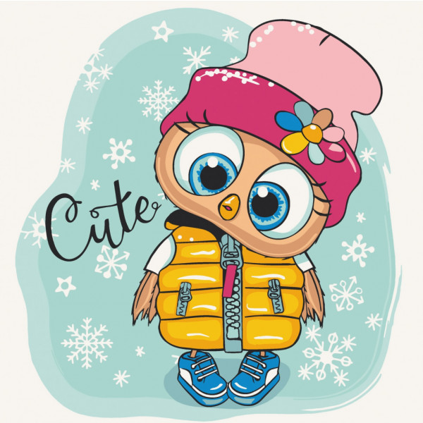 Фото - Картина по номерам ArtCraft Милое совенко 30х30 см (15557-AC)