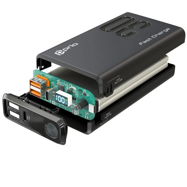 Фото - Батарея мобильная PRIO Fast Charge Power Bank 30 000 mAh Black (52958)