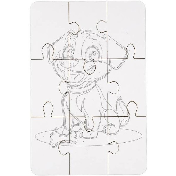 Фото - Пазли (3-4 роки) PuzzleOk Розмальовка "Собачка" А5  (Puz-22940)