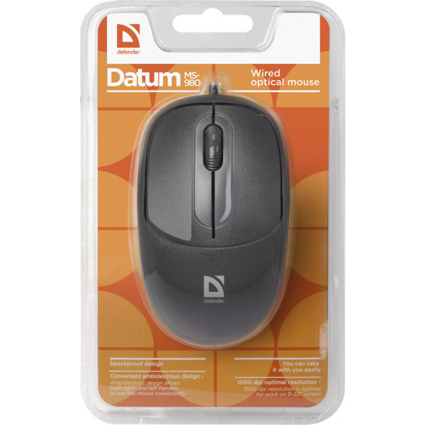 Фото - Миша дротова Defender Datum MS-980 Black (52980)