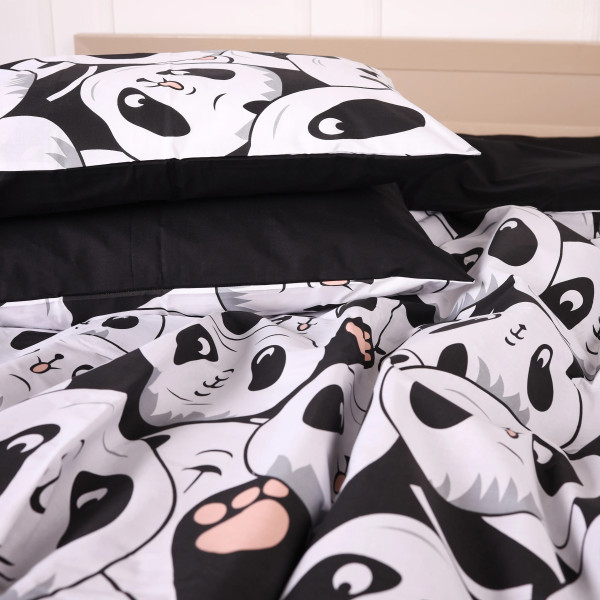 Фото - Комплект постільної білизни MirSon 175х210 см 17-4850 Panda Ranforce Elite (2200009584961)