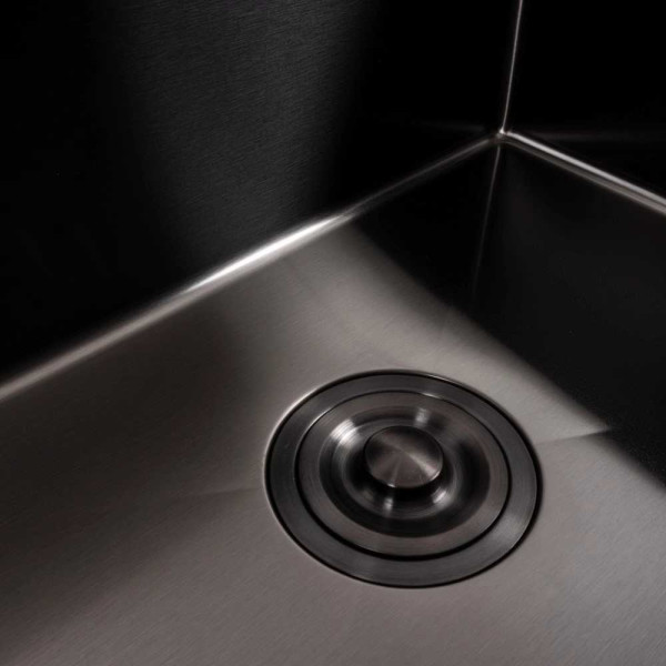 Фото - Мойка кухонная VALESO 58х43 PVD черная Handmade (сифон круглый, 3,0/0,8)