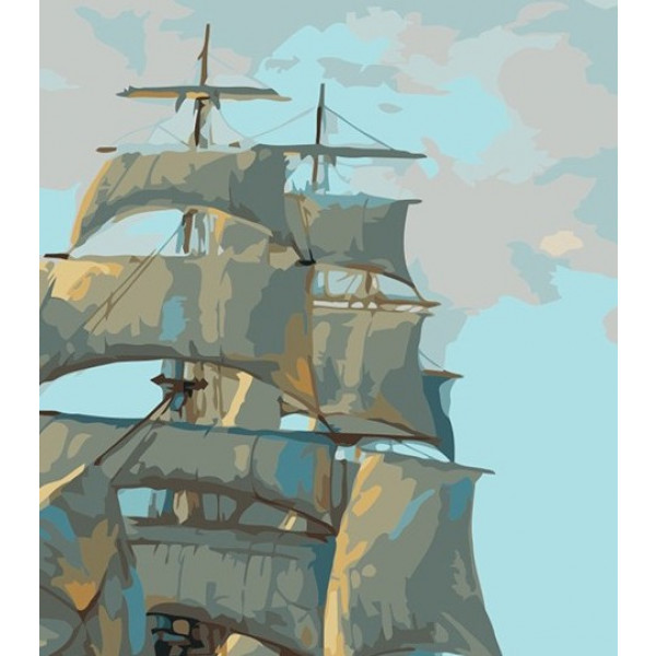 Фото - Картина по номерам Strateg "Корабль" 40х50 см (VA-0038)