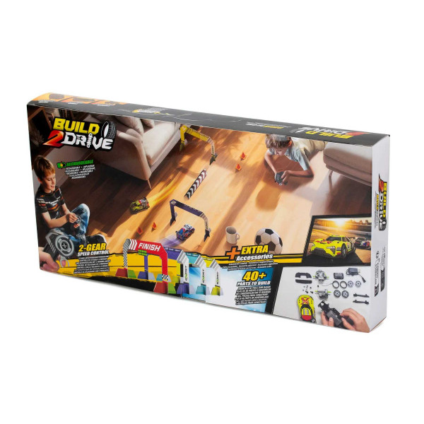 Фото - Набір машинок на радіокеруванні Exost ''BUILD 2 DRIVE'' DUO PACK RACE SET жовта та синя (20705)