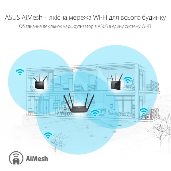 Фото - Маршрутизатор интернет WiFi6 Asus RT-AX1800U