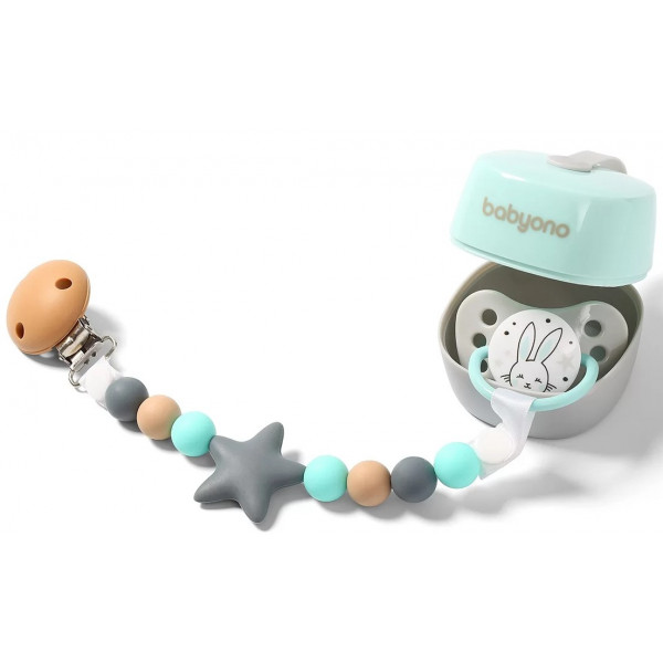 Фото - Контейнер для зберігання пустушок BabyOno Natural nursing м'ятний (535/02)