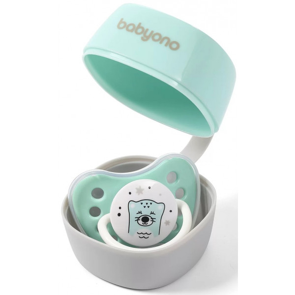Фото - Контейнер для зберігання пустушок BabyOno Natural nursing м'ятний (535/02)