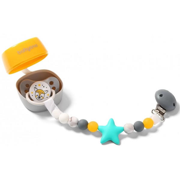 Фото - Контейнер для зберігання пустушок BabyOno Natural nursing жовтий (535/03)