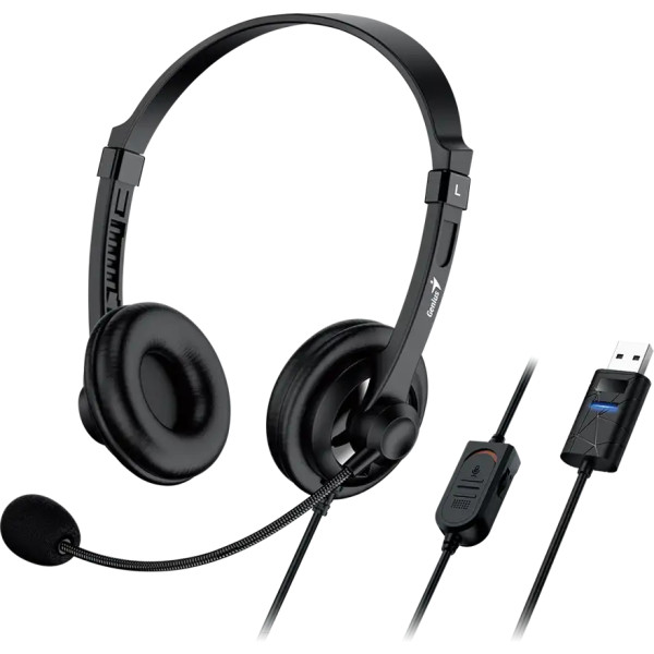 Фото - Уценка - Гарнитура проводная Genius HS-230U USB 2.4m (31710021401)