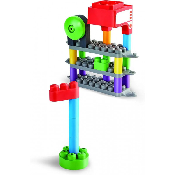 Фото - Пластиковый конструктор PolyM Радужный поезд с цифрами 63 детали (760022)