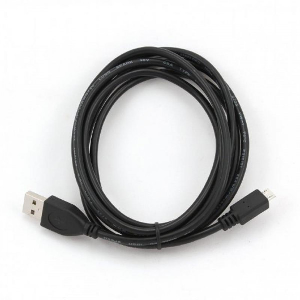 Фото - Кабель синхронізації даних Cablexpert USB 2.0 - MicroB Black 0.1m (CCP-mUSB2-AMBM-0.1M)