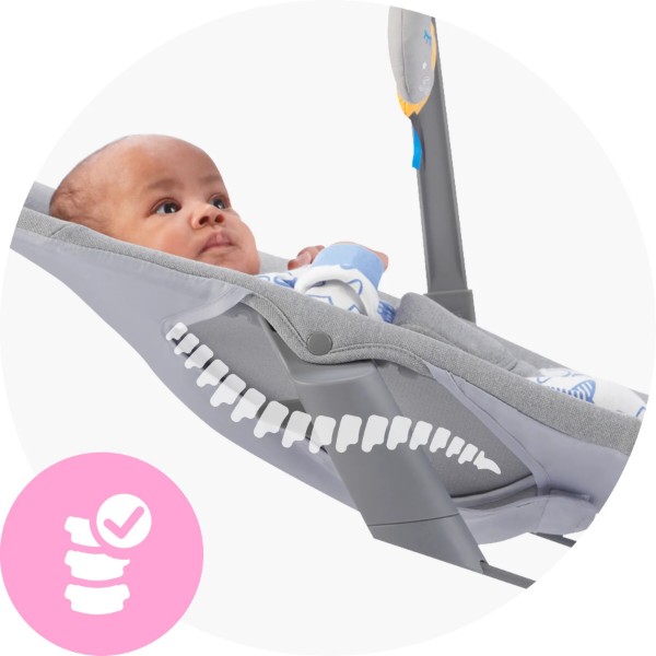 Фото - Крісло-шезлонг Kinderkraft Calmee Grey (KBCALM00GRY0000)