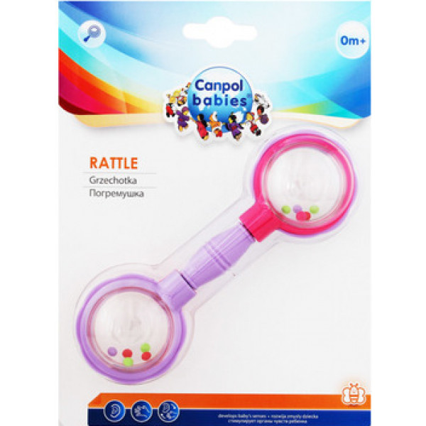 Фото - Брязкальце Canpol babies Штанга Рожева (2/606_pin)