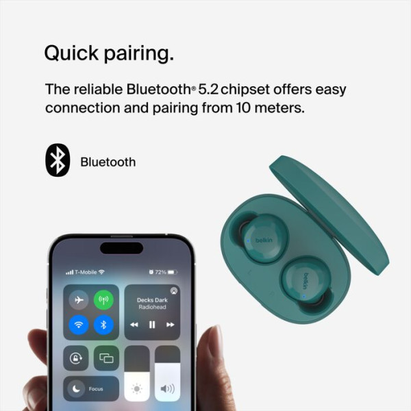 Фото - Наушники вкладыши беспроводные TWS Belkin Soundform Bolt True Wireless Turquoise (AUC009BTTE)
