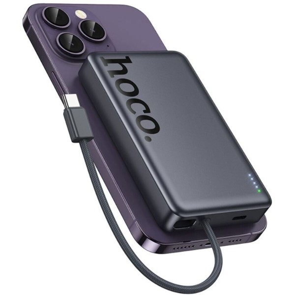 Фото - Батарея мобільна HOCO Q44 Origen Dual PD20W Magnetic +Type-C 10000 mAh Metal Gray (714983)