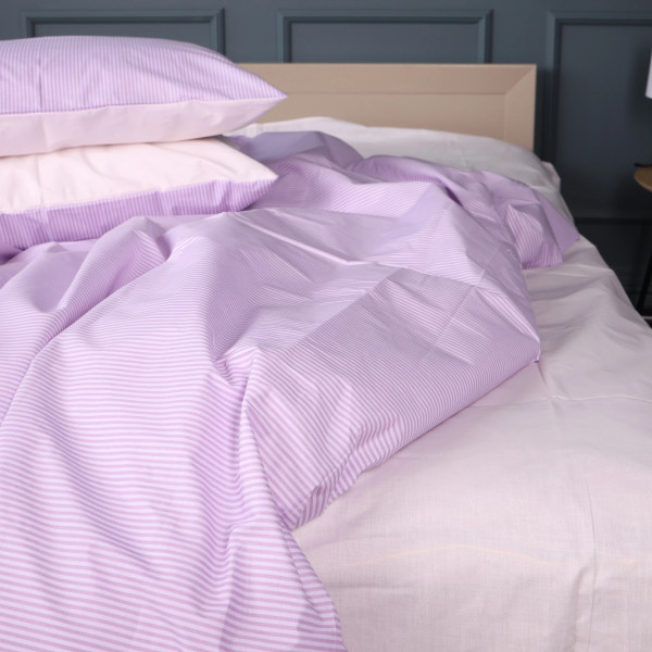 Фото - Комплект постільної білизни MirSon Бязь 17-0807 Soft Stripe 175х210 см (2200011455693)