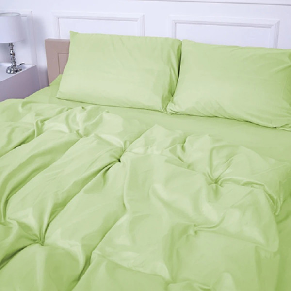 Фото - Простынь двуспальная MirSon Soft Elegance №12-0525 Luminary Green 180х200 см (2200010910551)