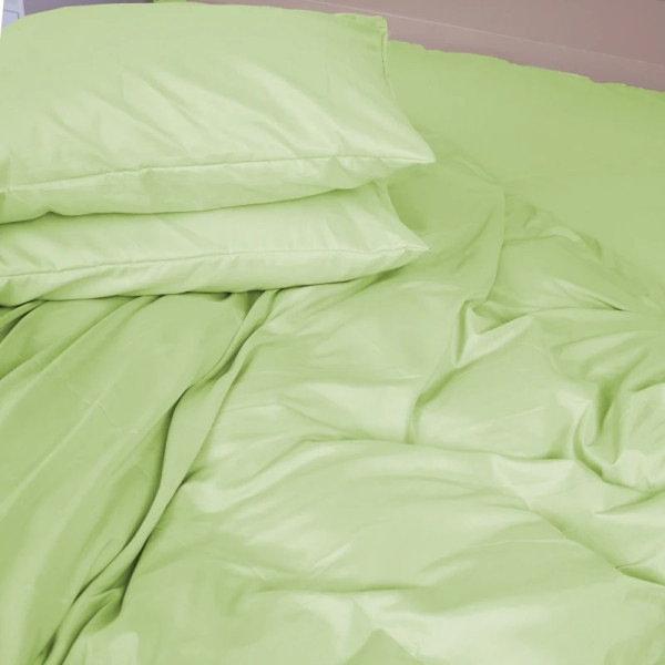 Фото - Простирадло двоспальне MirSon Soft Elegance №12-0525 Luminary Green 180х190 см (2200010910544)