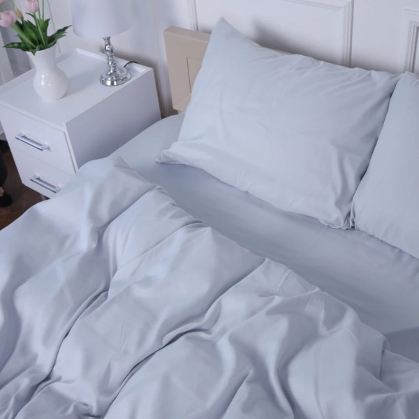 Фото - Простынь двуспальная MirSon Soft Elegance №14-4102 Glacier Gray 180х200 см (2200010912111)