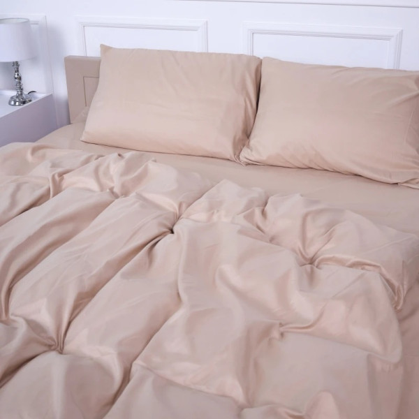 Фото - Простирадло двоспальне MirSon Soft Elegance №15-1214 Warm Sand 180х190 см (2200010912623)
