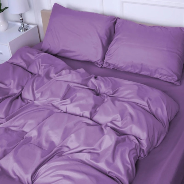 Фото - Простирадло двоспальне MirSon Soft Elegance №16-3310 Lavander Herb 180х190 см (2200010914184)