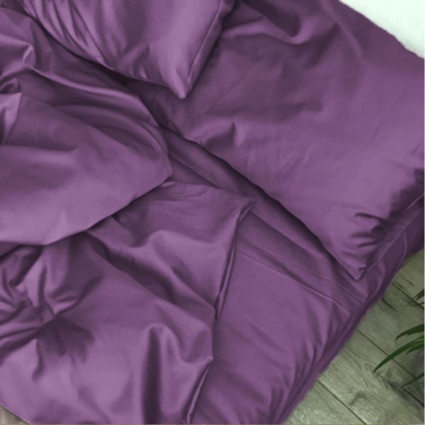 Фото - Простирадло двоспальне MirSon Satin Light Pro 10-012 Violet 180x190+25 см (2200010174724)
