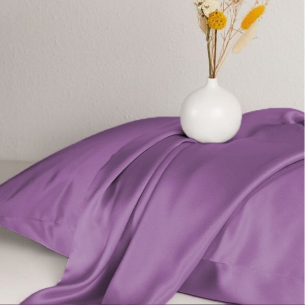 Фото - Простирадло двоспальне MirSon Satin Light Pro 10-012 Violet 180x190+25 см (2200010174724)