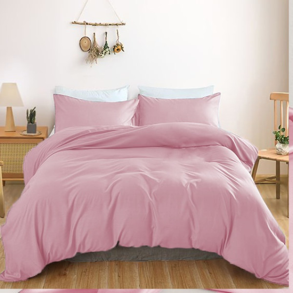 Фото - Простирадло двоспальне MirSon Satin Light Pro 10-003 Pink 180x190+25 см (2200010170153)
