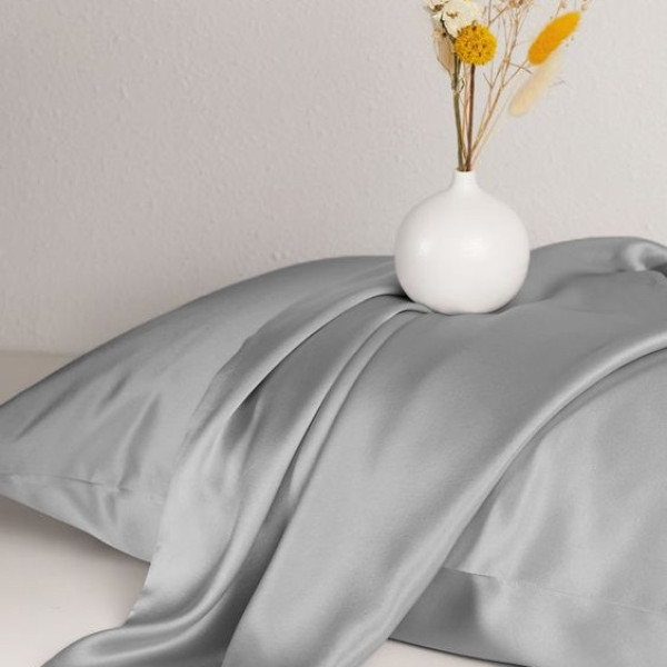 Фото - Простирадло двоспальне MirSon Satin Light Pro 10-004 Gray 180x200+25 см (2200010170689)
