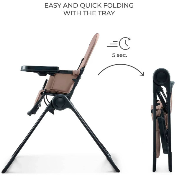 Фото - Стільчик для годування класичний Kinderkraft Binci Beige (KHBINC00BEG0000)