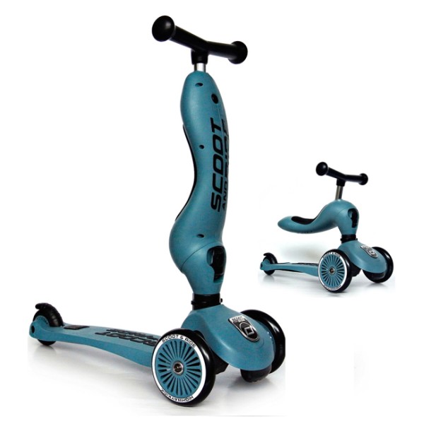 Фото - Трёхколёсный самокат Scoot&Ride Highwaykick-1 Серо-синий (SR-160629-STEEL)
