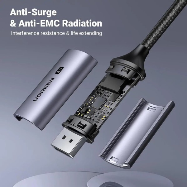 Фото - Кабель UGREEN CM556 USB-C to DisplayPort 8K 1m Black (25157)