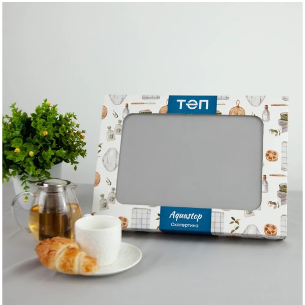 Фото - Скатертина прямокутна ТЕП Aquastop 140х180 см Light Grey (С-04190_29826)