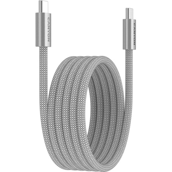 Фото - Кабель Canyon OnWire 60MG C-C 60W Magnet Braided 1m Light Grey (CND-CCMG60AB15LG)