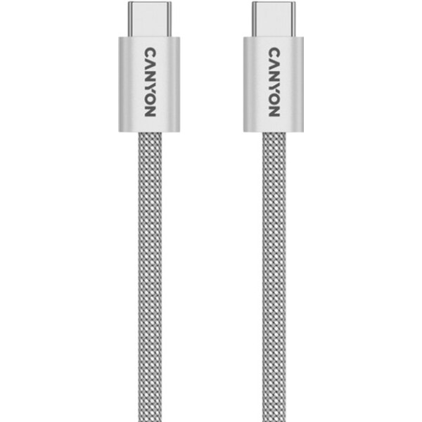 Фото - Кабель Canyon OnWire 60MG C-C 60W Magnet Braided 1m Light Grey (CND-CCMG60AB15LG)