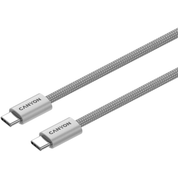 Фото - Кабель Canyon OnWire 60MG C-C 60W Magnet Braided 1m Light Grey (CND-CCMG60AB15LG)