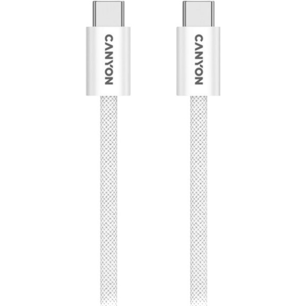 Фото - Кабель Canyon OnWire 60MG C-C 60W Magnet Braided 1m White (CND-CCMG60AB15W)