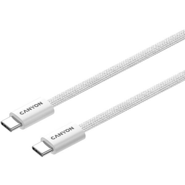 Фото - Кабель Canyon OnWire 60MG C-C 60W Magnet Braided 1m White (CND-CCMG60AB15W)