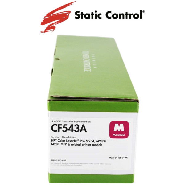 Фото - Картридж-тонер Static Control совместимый аналог HP CF543A (203A) magenta (002-01-SF543A)