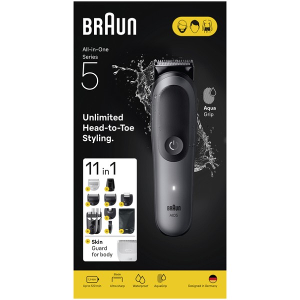 Фото - Тример універсальний Braun All-in-One Series 5 AIO5560 тип 5805+косметичка